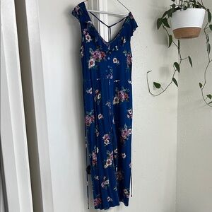 Floral Blue Jumpsuit